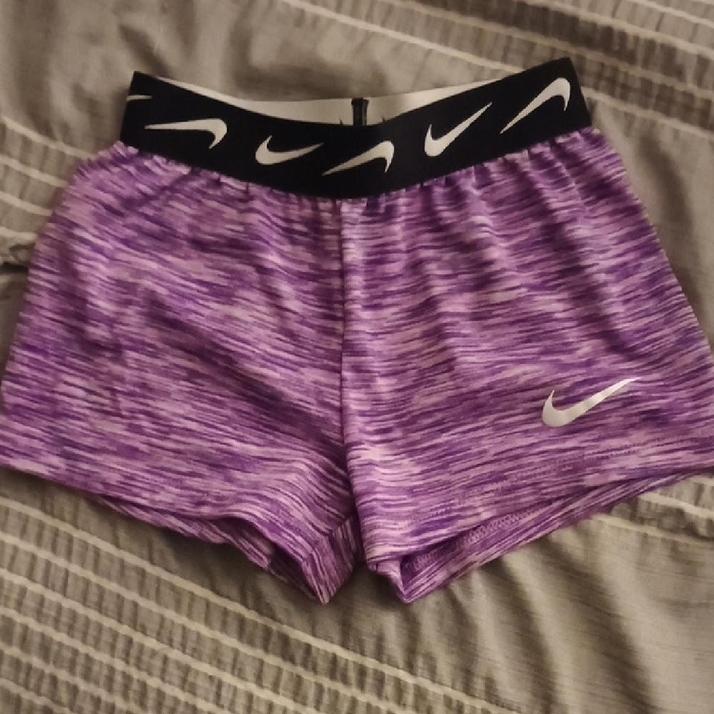 Nike Purple Athletic Shorts with Elastic Waistband